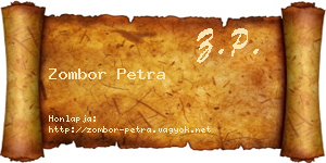 Zombor Petra névjegykártya